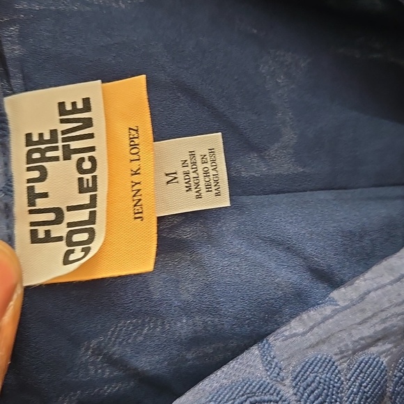 Elegant Blue Floral Puff Sleeves Spring Summer Dress Cottagecore Boho Bohemian - Picture 9 of 10